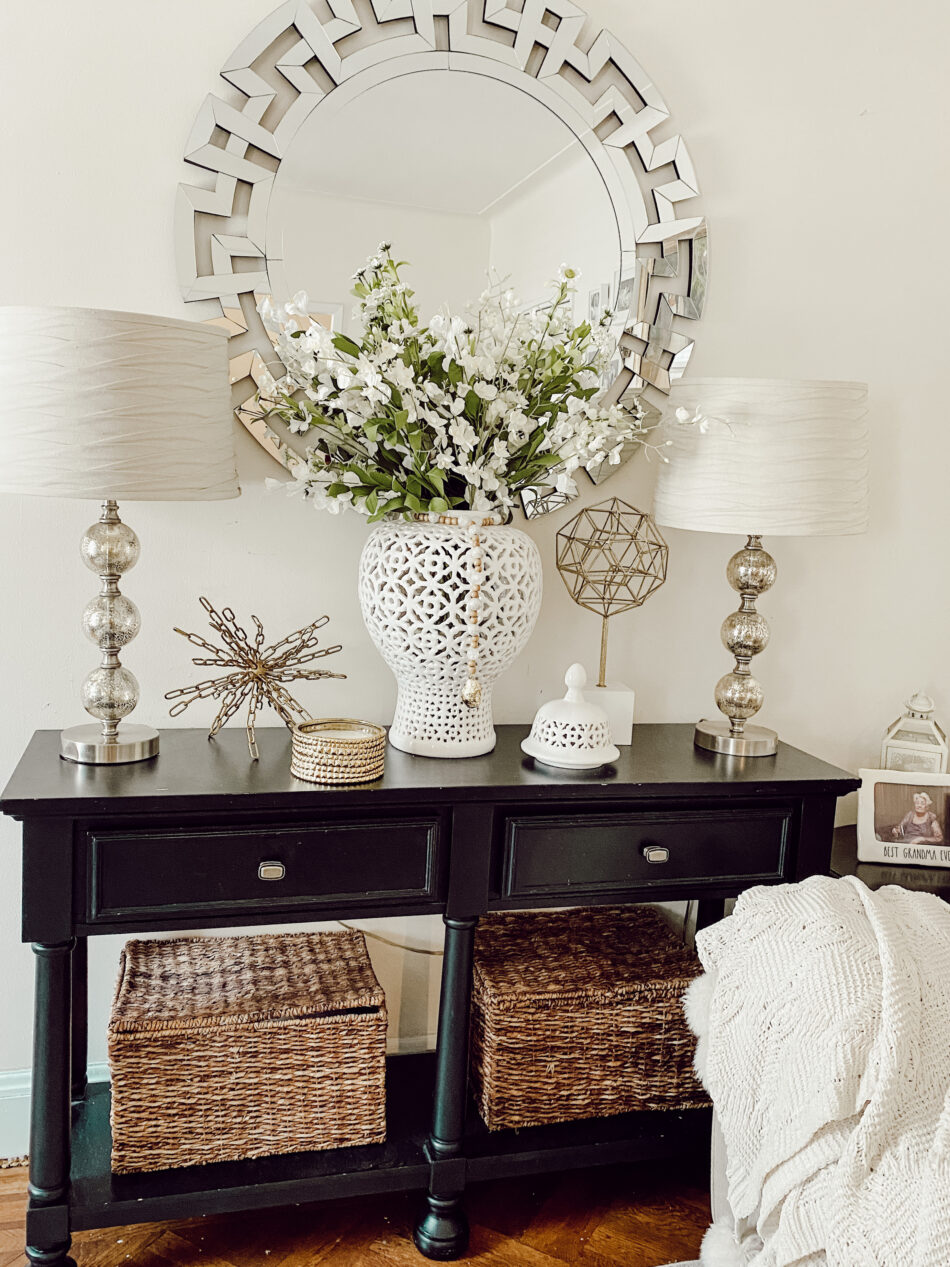 How to decorate a console table.